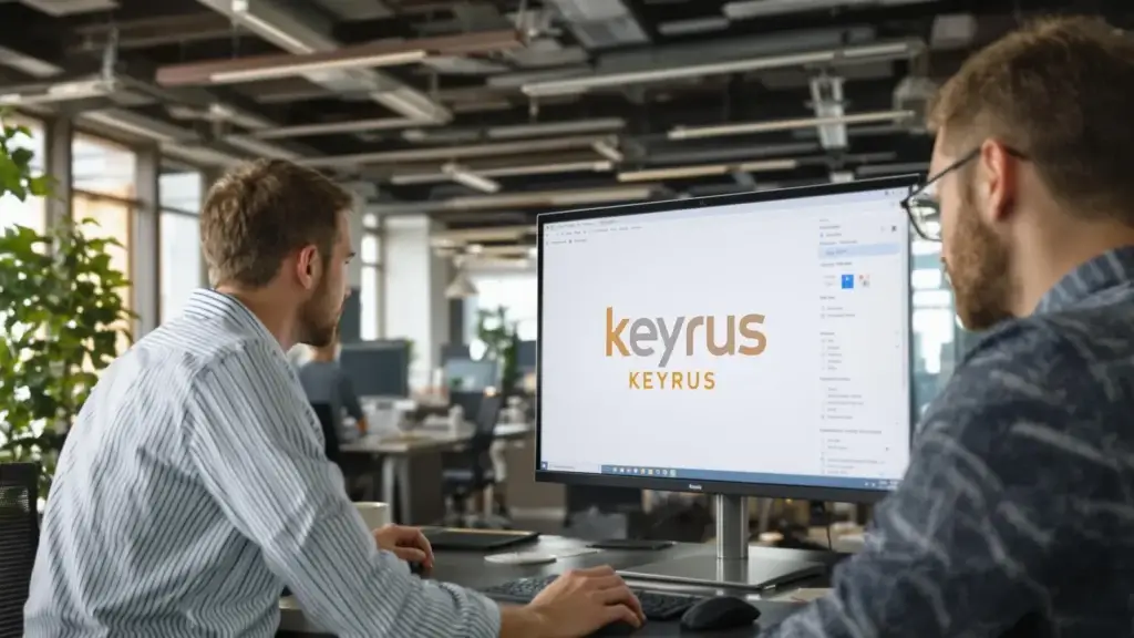 agence data keyrus écran Keyrus sur un écran d'ordinateur
