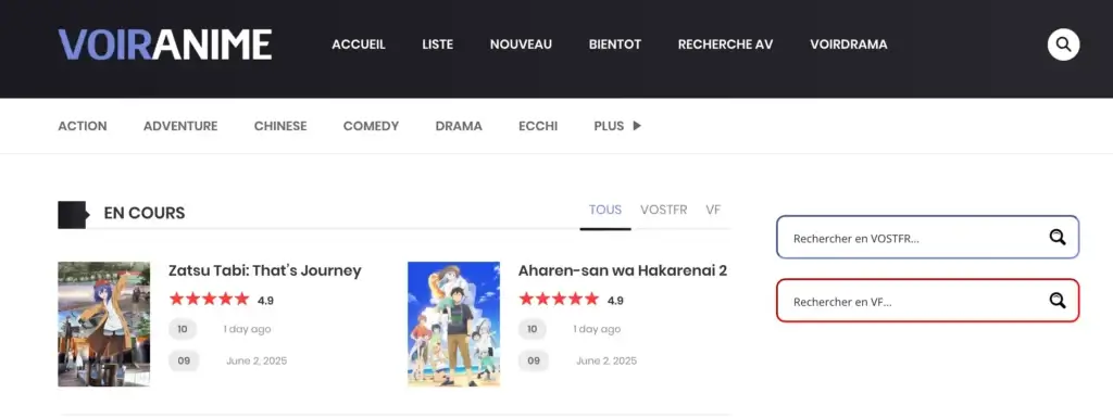 bandeau-voiranime-illegal image du site web voiranime