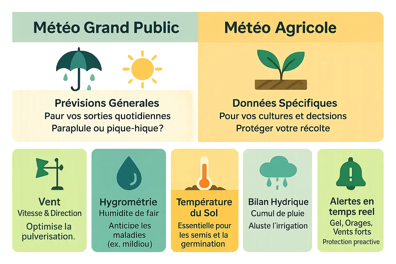 Agriculteur consultant des données météo agricoles