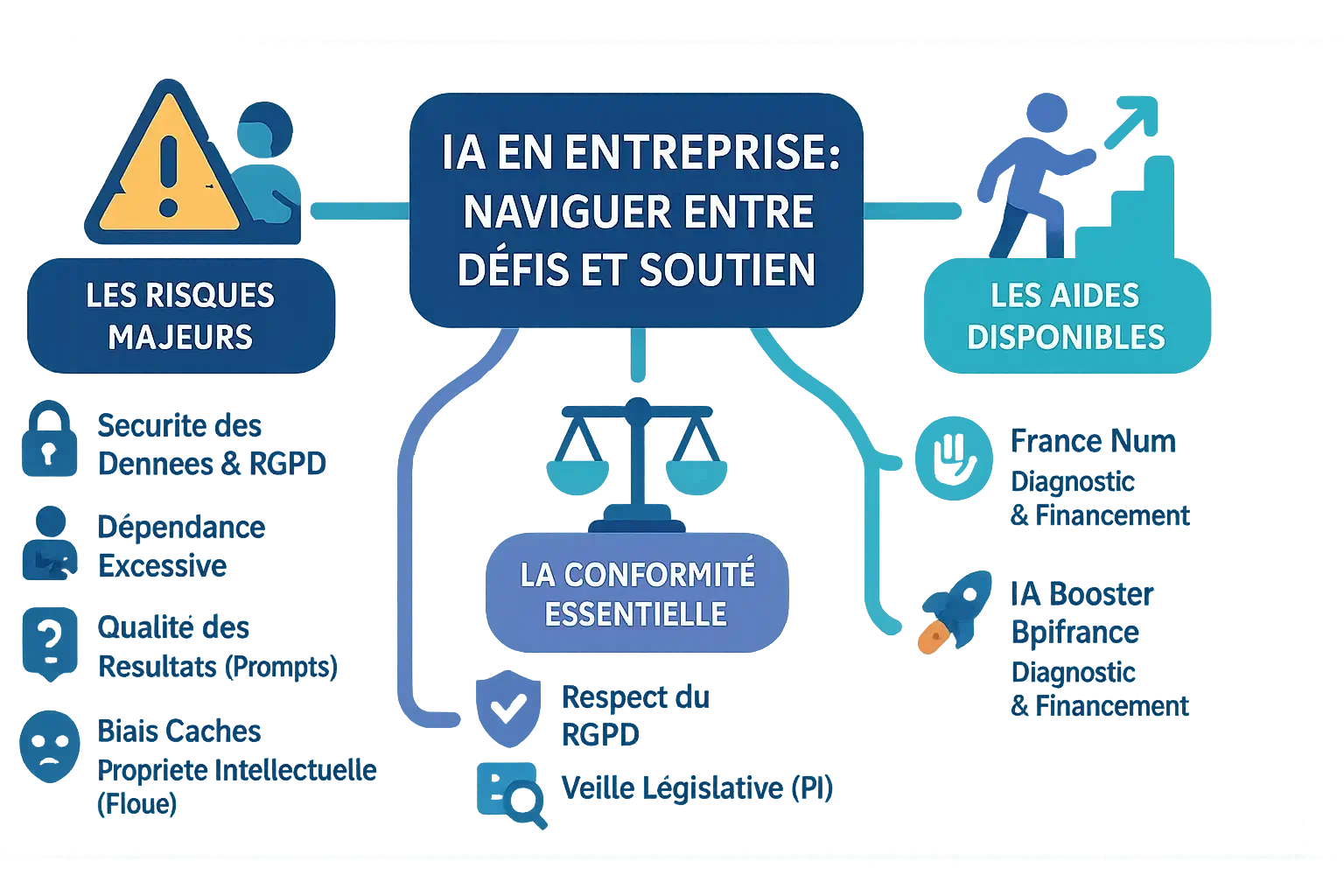 Illustration des outils d'IA pour petites entreprises
