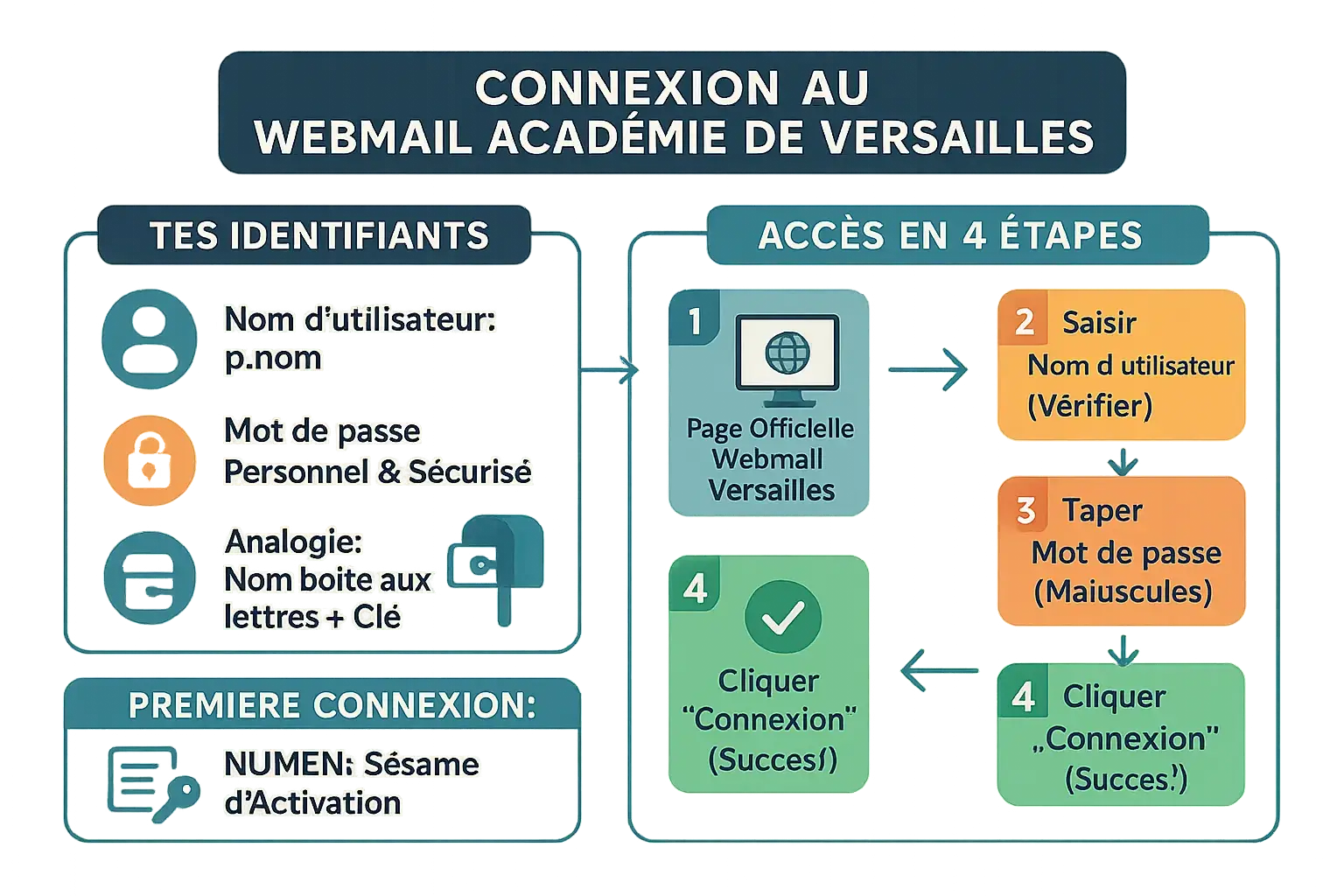 Illustration de connexion au Webmail Versailles