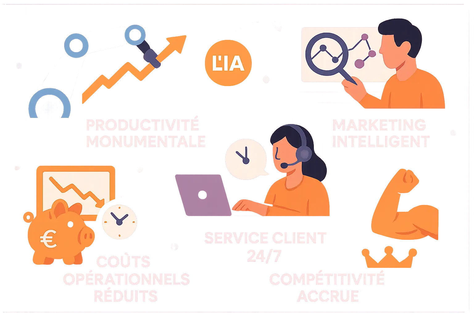 Illustration de <strong>l'IA au service des PME</strong>