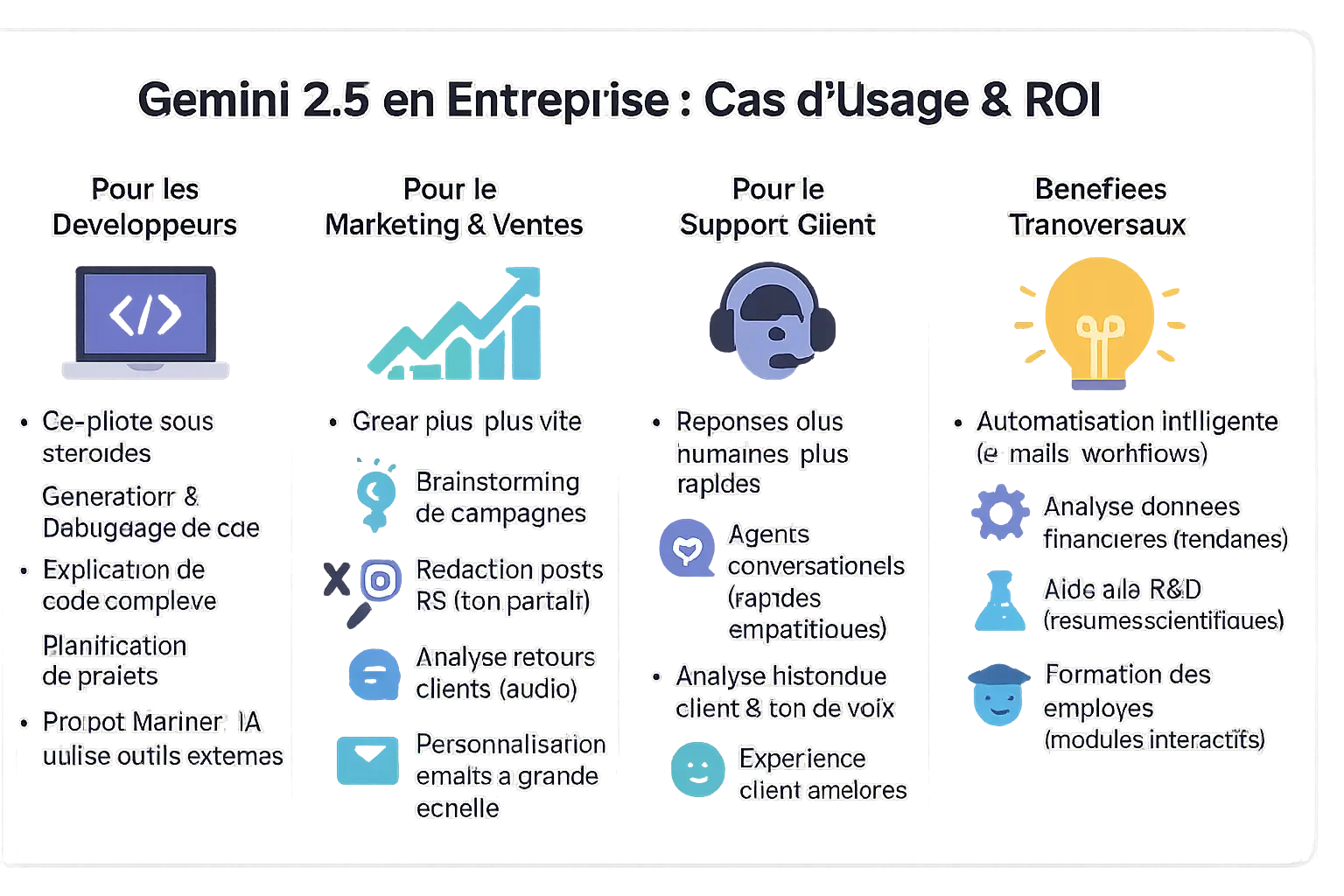 Gemini 2.5 cas d'usage en entreprise