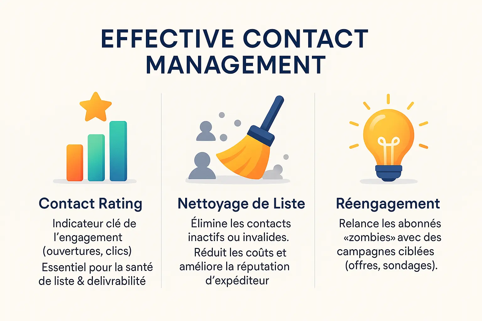 Illustration <strong>gestion efficace des contacts</strong> Mailchimp