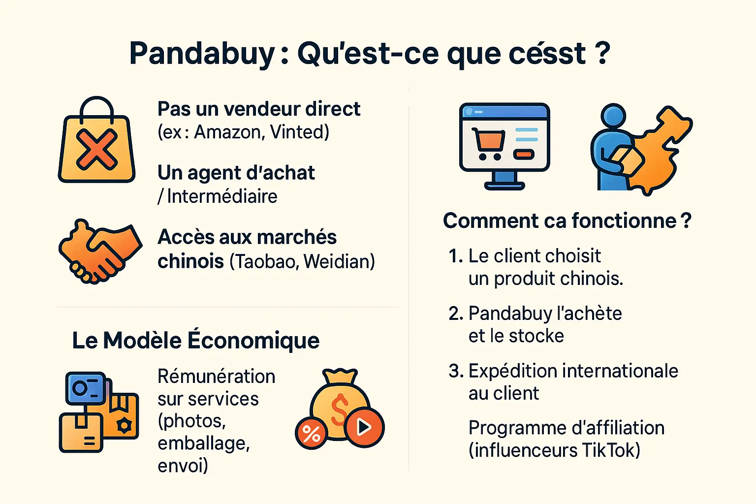 Illustration du concept de Pandabuy