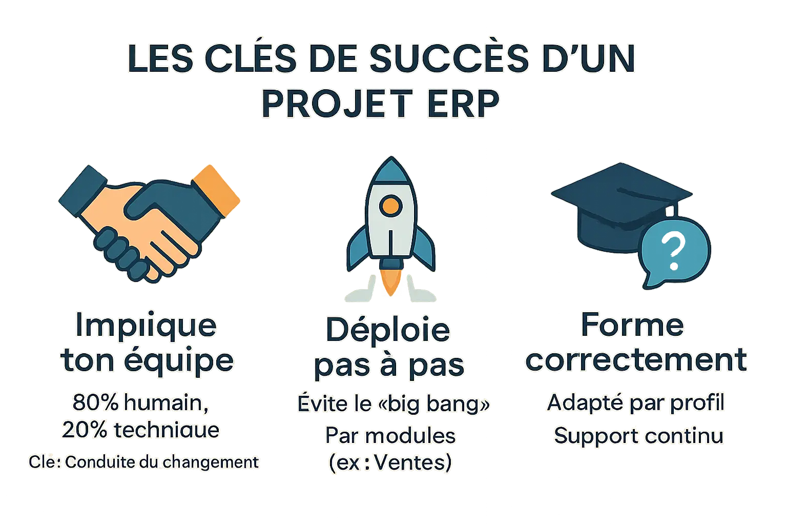 Clés du succès d'un projet ERP pme