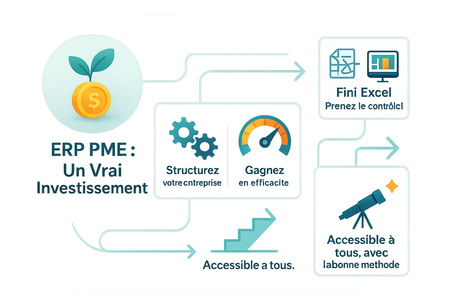 Illustration d'un ERP pour PME
