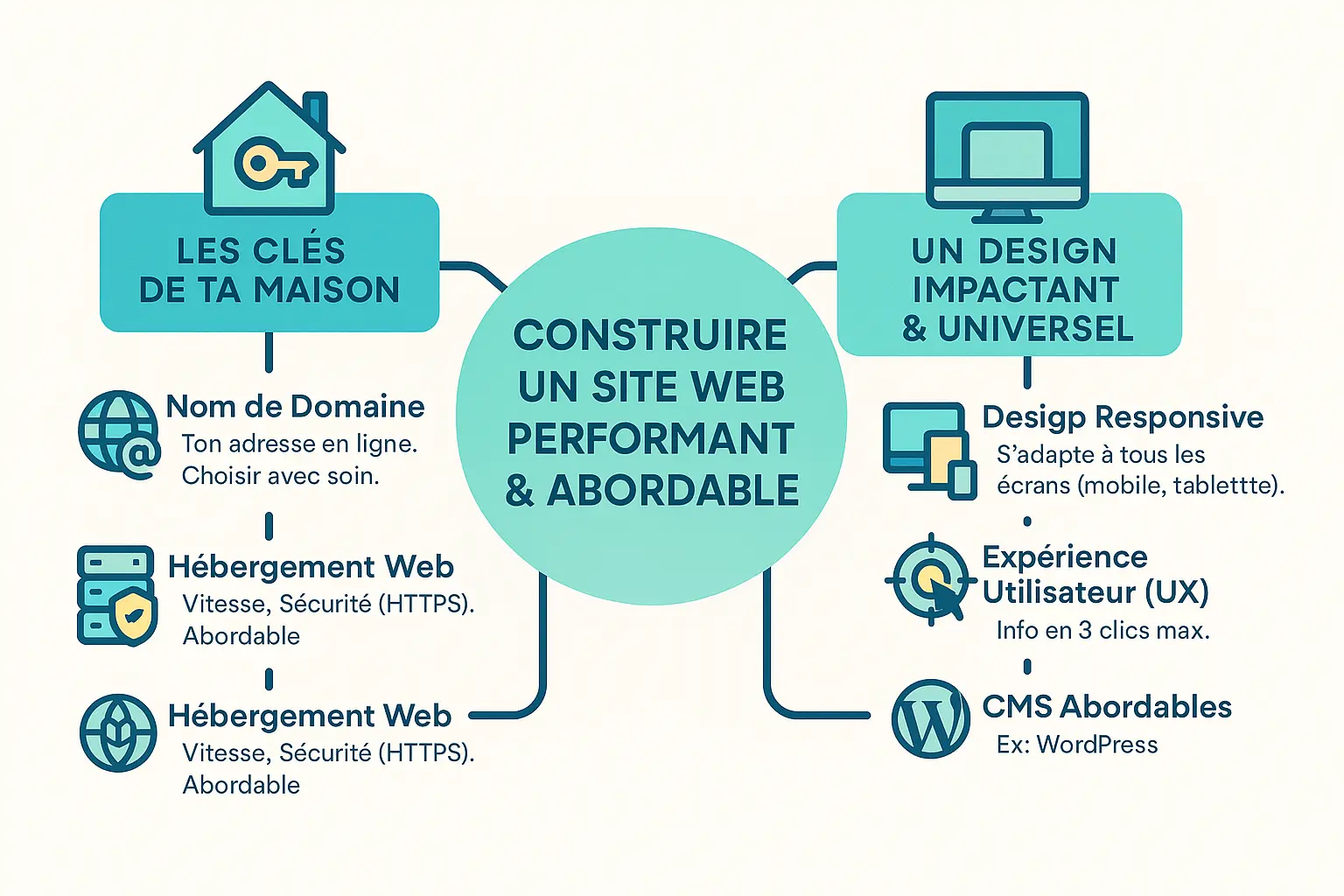 Illustration d'un site web performant et abordable