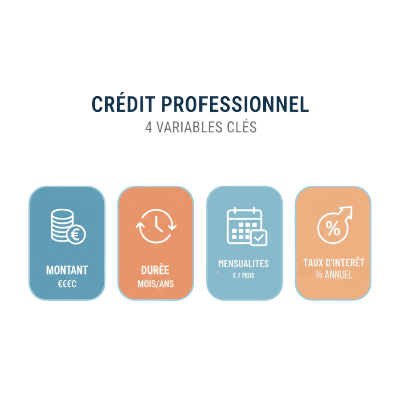 mensualité-prêt-professionnel les 4 étapes pour un simulateur prêt professionnel