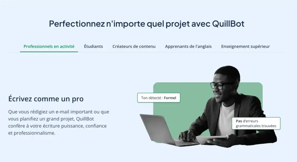 Quillbot un des meilleurs outil ia pour la rédaction de texte