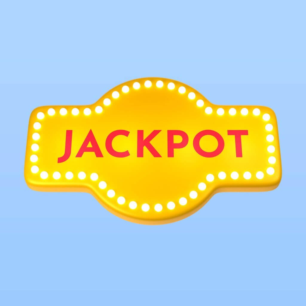 le panneau lumineux du jackpot