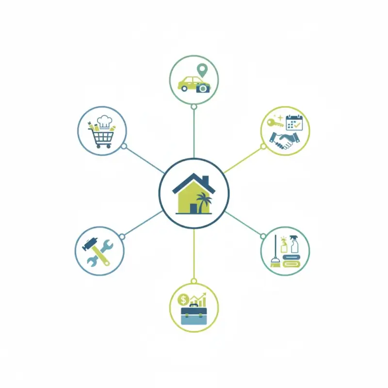 schéma des services d'une conciergerie à la réunion