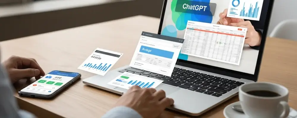 Illustration de IA finances : les cas d'usage concrets testés sur le terrain pour ChatGPT devient votre conseiller financi...