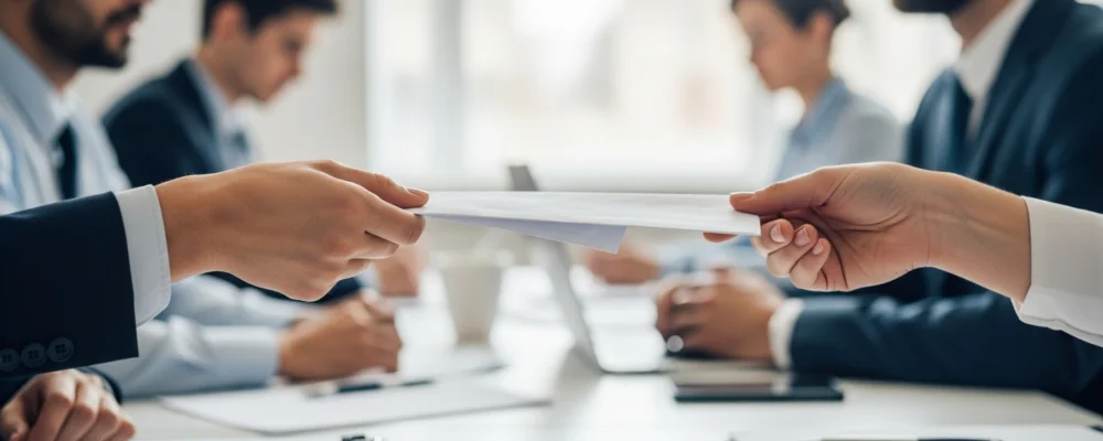 lettre de démission remise en main propre