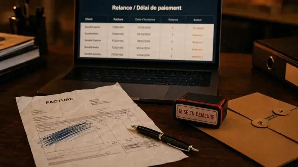 Client ne paie pas auto entrepreneur : relance et mise en demeure