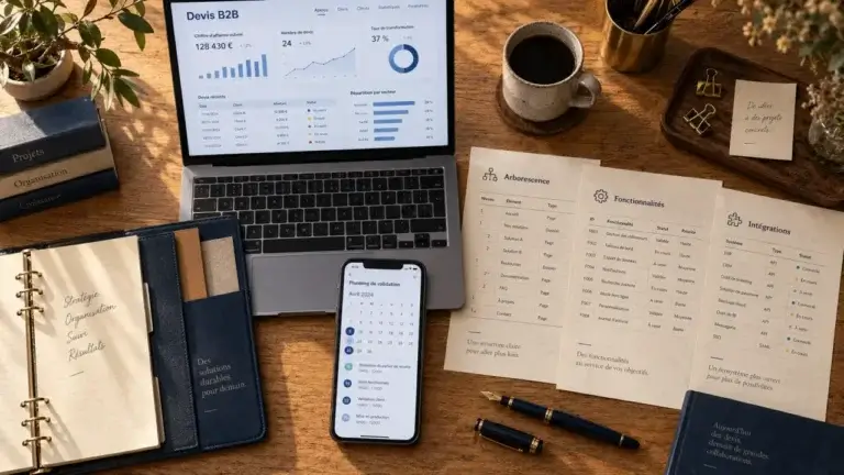 Devis création site B2B : options qui font varier le budget