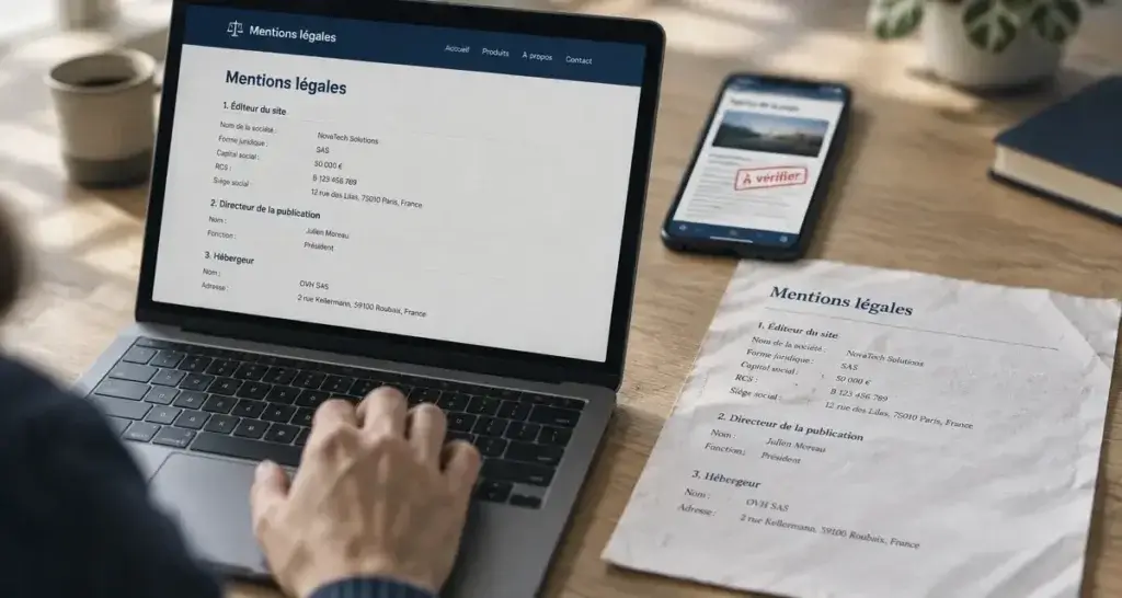 Générateur mentions légales Weblaw instant gratuit ou payant sur ordinateur