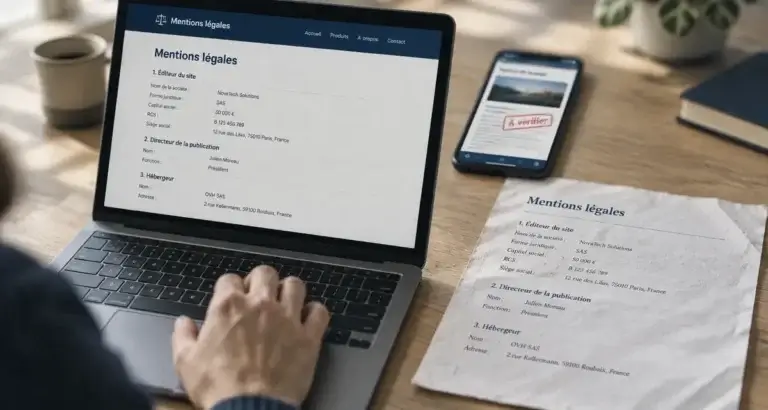 Générateur mentions légales Weblaw instant gratuit ou payant sur ordinateur