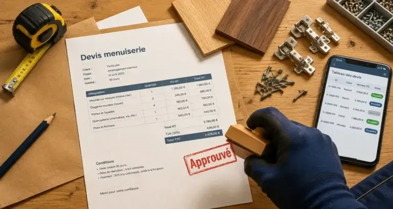 Logiciel devis facture menuiserie : facturer vite sans perdre la marge