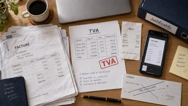 Logiciel mac comptabilité : factures, TVA et justificatifs sur bureau